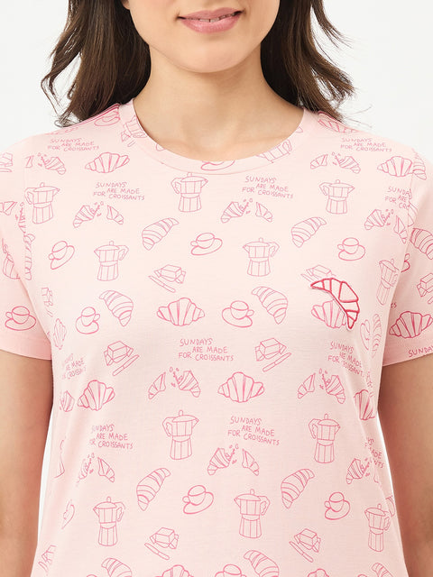 mSECRET Peach Cotton Night Suit