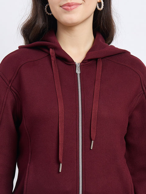 Madame Solid Wine Sweatshirt