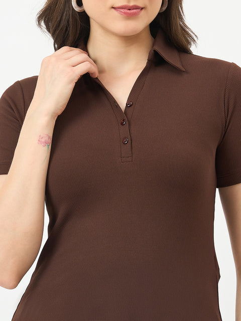 Madame Coffee Half-Sleeve Slim-Fit T-Shirt