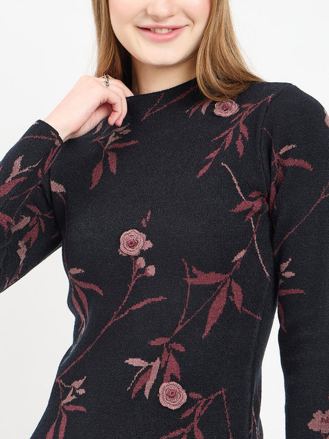 Madame Designer Black Knit Dress
