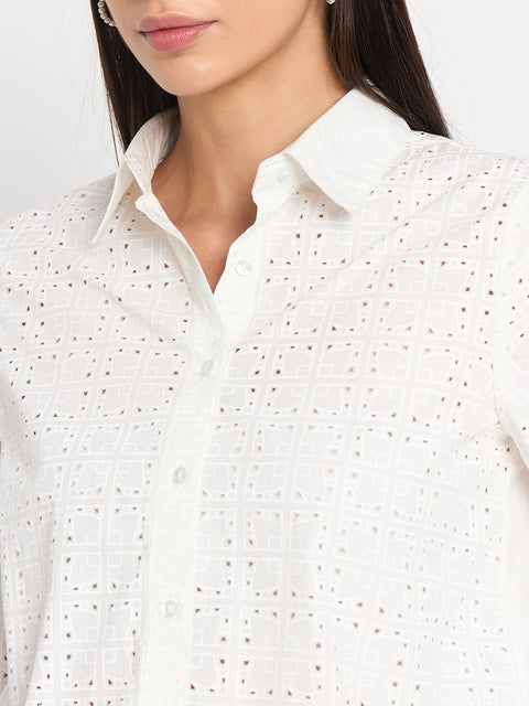 Madame White Cotton Shirt