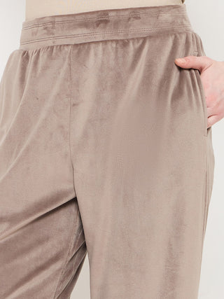 mSECRET Brown Solid Track Bottoms