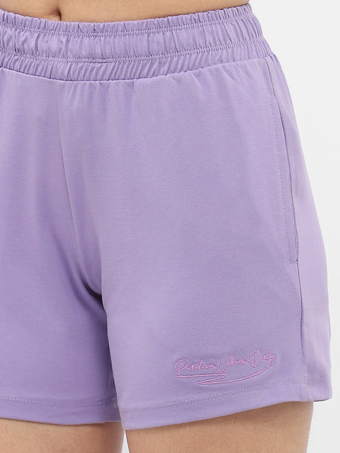 mSECRET Typography Lavender Running Shorts