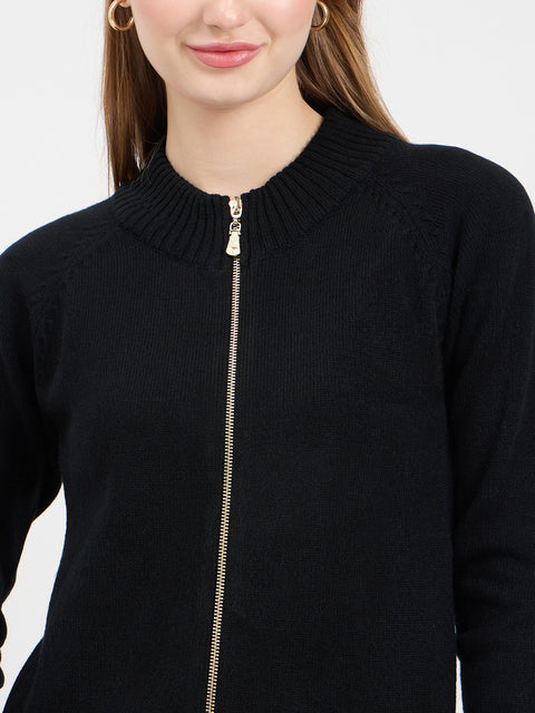 Madame Crew Neck Black Knit Sweater