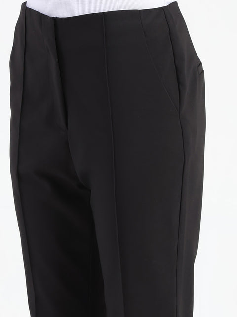 Madame Alex Front Pintuck Detailed Black Trousers