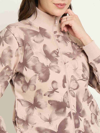 mSECRET Geometric Print Beige Nightsuit