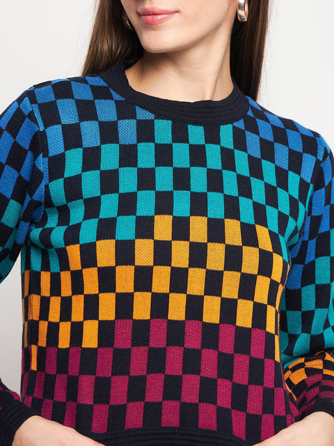 Madame Colourblocked Black Sweater