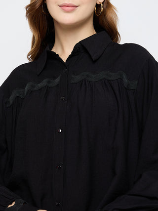 Madame Rayon Lace Black Co-ord Set