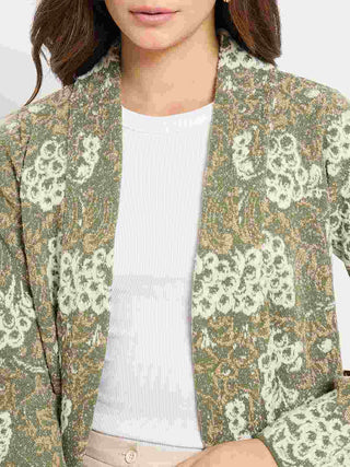 Madame Printed Green Shrug