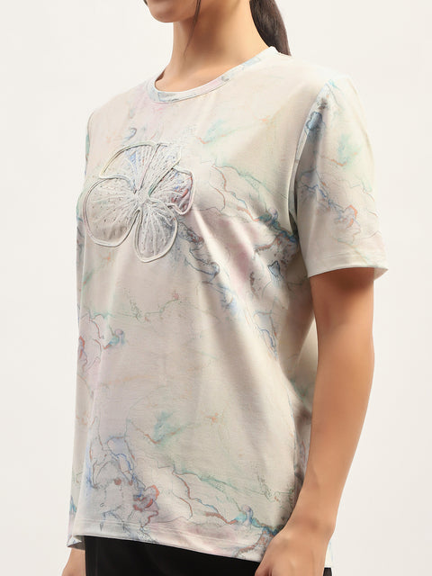 Madame Printed White T-Shirt