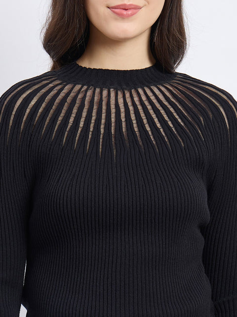 Madame Black Knit Top