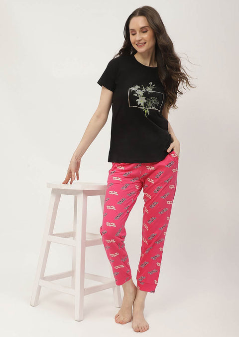 mSECRET Graphic Print Black & White Combo T-shirt