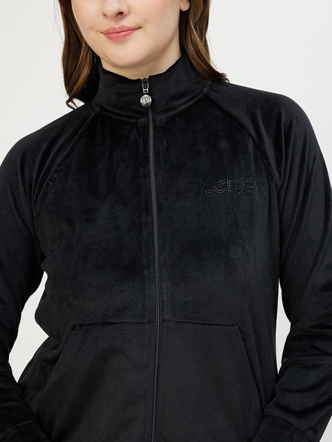 mSECRET Black Mock Neck Night Suit