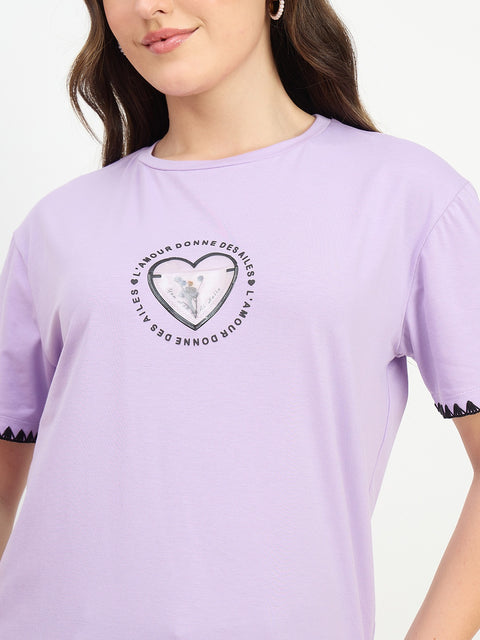 Madame Lavender Cotton T-shirt