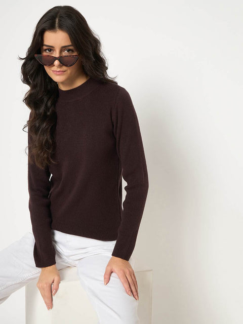Madame Mock Neck Brown Skeeve