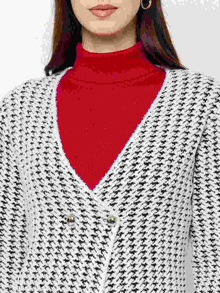 Madame Off White Dress and Cardigan Knitted Co-ord Set