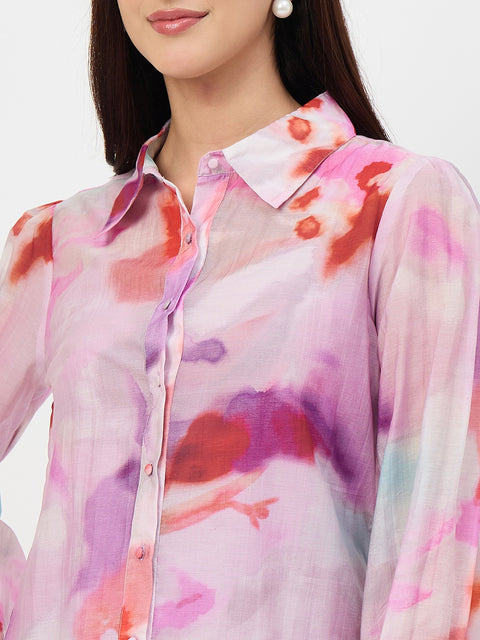 Madame Purple Tencel-Blend Shirt