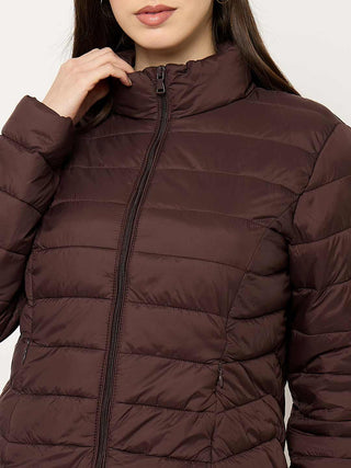 Madame Quilted Brown Puffer Jacket