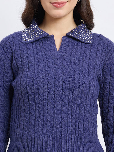 Madame Blue Polo Sweater