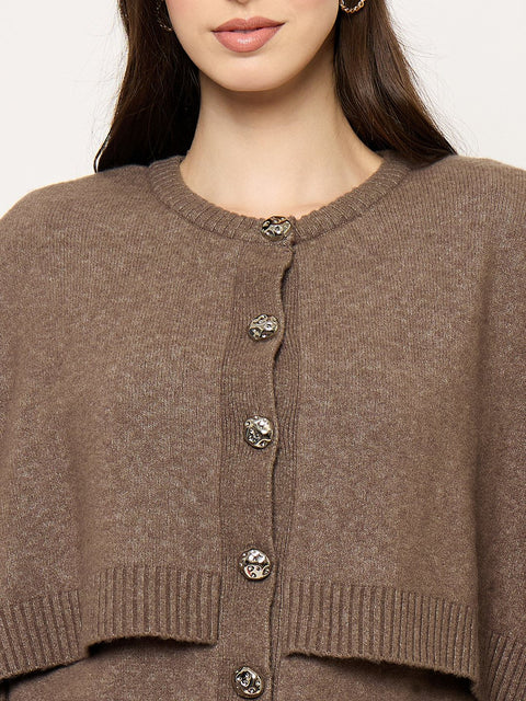 Madame Brown Embellished Sweater
