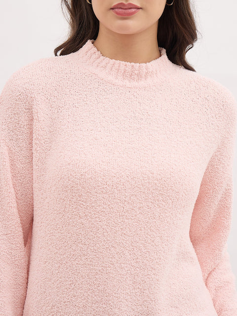 Madame Pink Basic Pullover Sweater