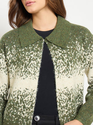 Madame Olive Green Bodycon Sweater and Shrug