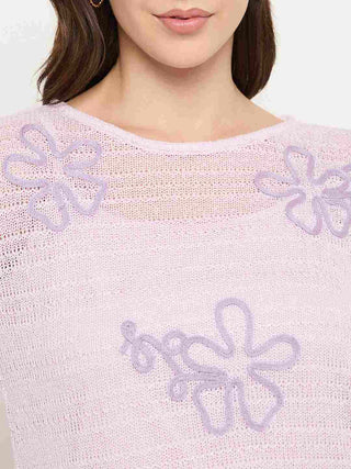 Madame Mauve Lace Fabric Top