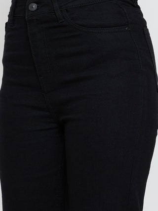 Madame Skinny Fit Jet Black Maxi Denim Skirt