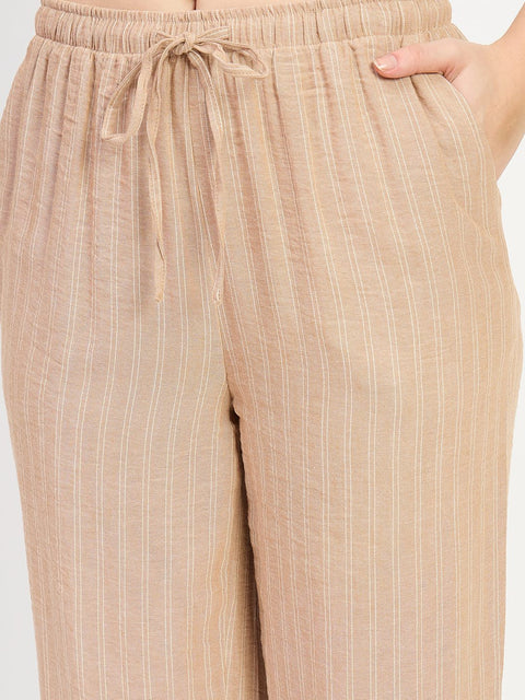 Madame Striper Brown Trousers