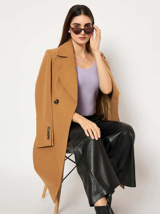 Madame Sleeveless Solid Mauve Ribbed Knit Sweater