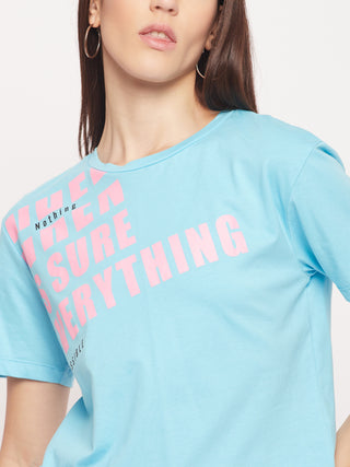 Madame Aqua Regular Typography Top