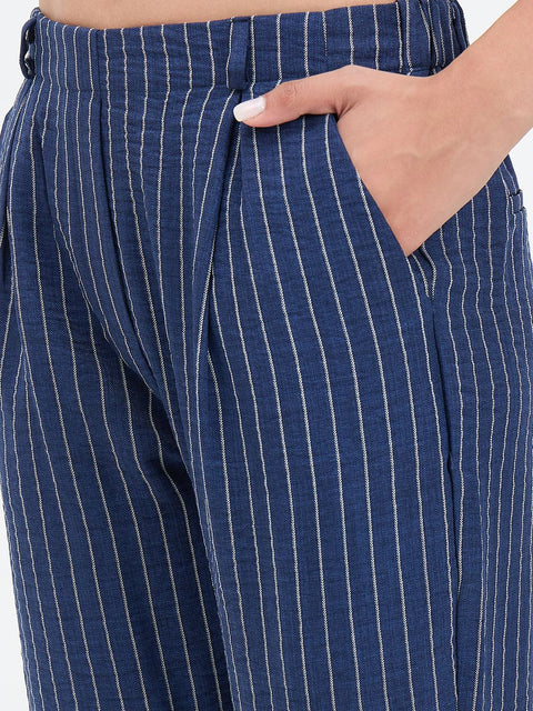 Madame Blue Tapered Trousers