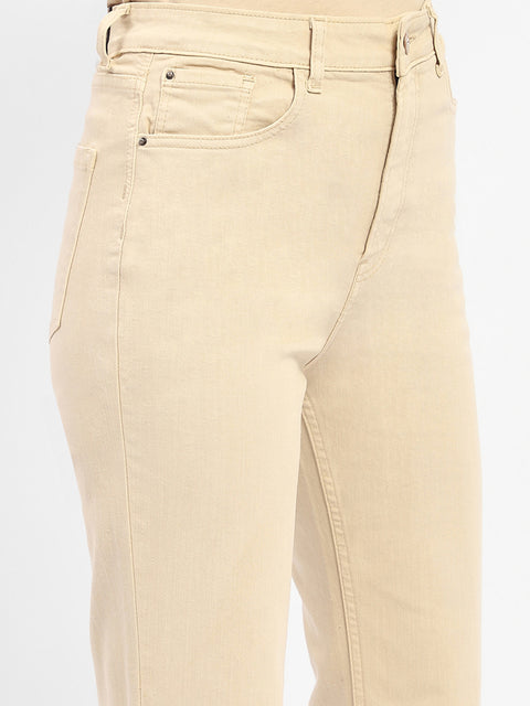 Madame Flared Fit Beige Jeans