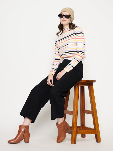 Madame Black Wide Leg Cotton Blend Denim