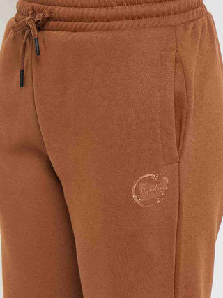 Madame Brown Cotton Blend Track Bottoms