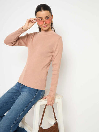 Madame Mock Neck Peach Skeeve