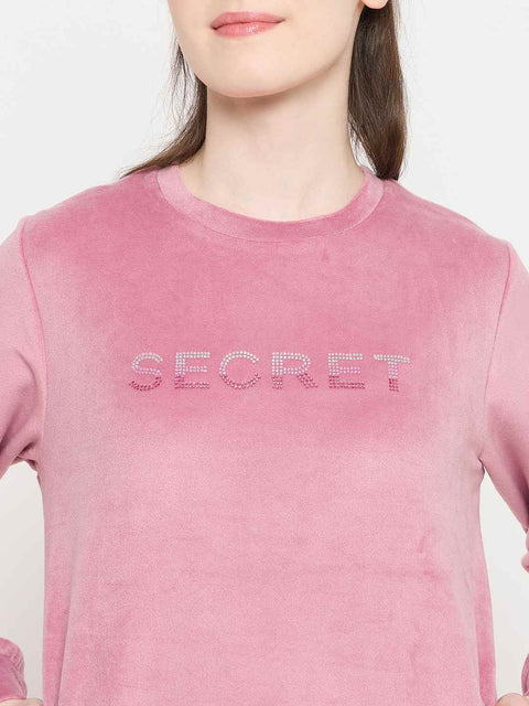 mSECRET Onion Pink Crew Neck NIght Suit