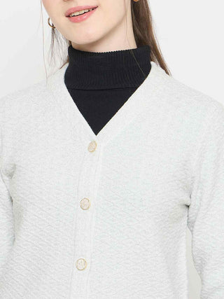 Madame V-Neck Cardigan with  Buttons