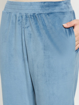 mSECRET Blue Solid Track Bottoms