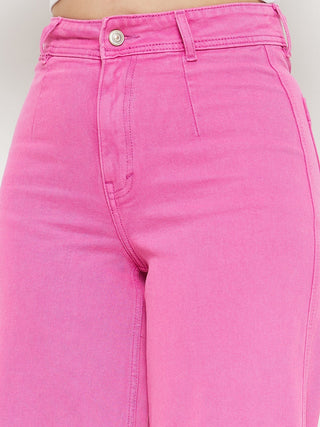 Madame Pink Solid Denim