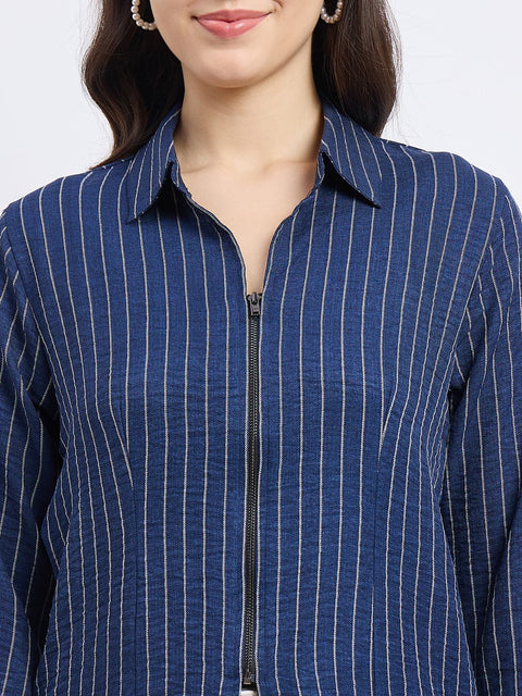 Madame Stripe Navy Shirt