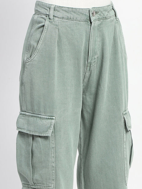 Madame Relax Fit Green Cargo Pants