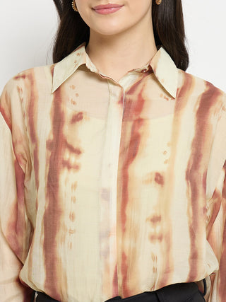 Madame Brown Tencel Nylon Blend Printed Shirt