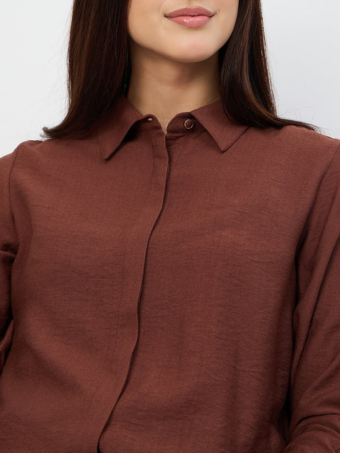 Madame Coffee Rayon-Blend Shirt
