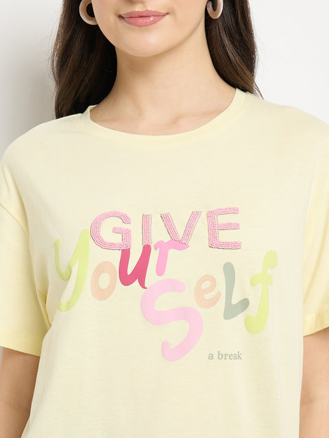Madame Lemon Cotton Printed T-Shirt
