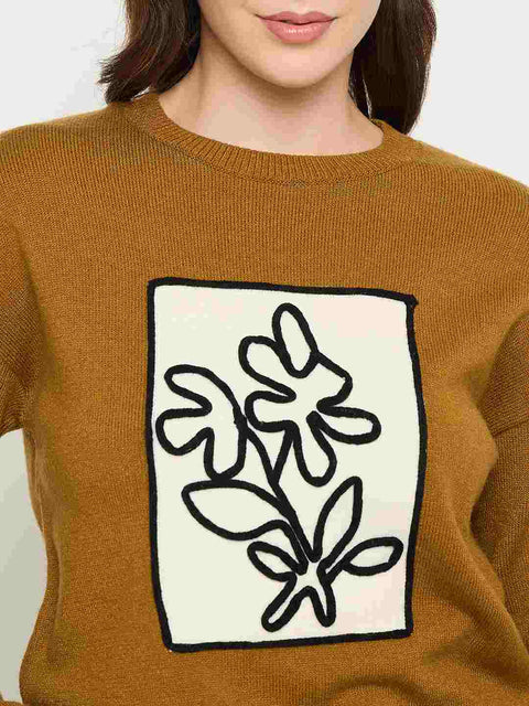 Madame Brown Round Neck Sweater