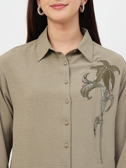 Madame Olive Embroidered Shirt