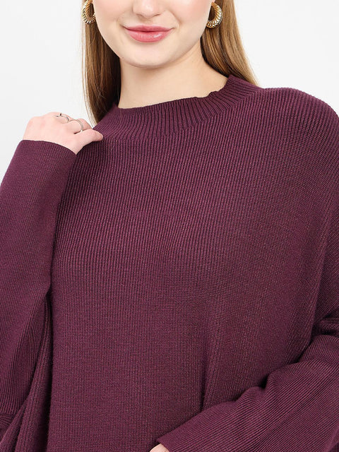 Madame Designer Purple Knit Co-ord Set