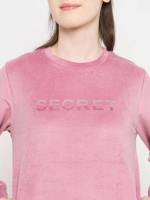 mSECRET Embellished Round Neck Sweatshirt