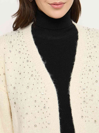 Madame Beige Front Pocket Shrug